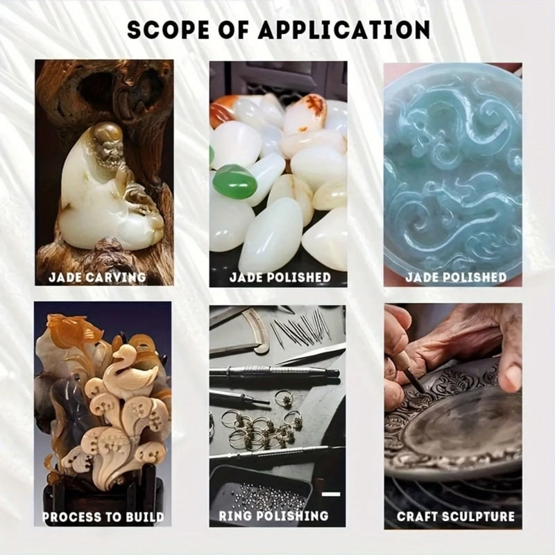 30 Piece Diamond Burr Drill Bit Set For Rotary Tools Metal And Wood Carving 2