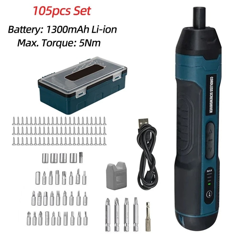 Mini Cordless Electric Screwdriver Rechargeable Power Tool Set For Home Repair And Assembly 2