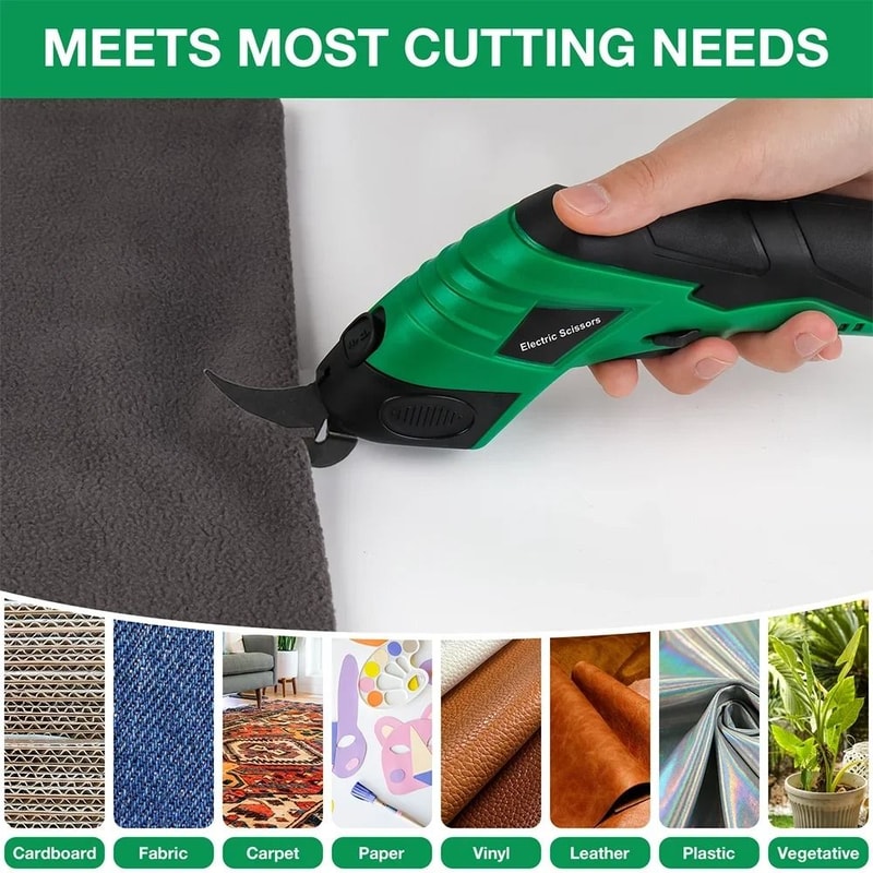 Cordless Electric Scissors USB Rechargeable Fabric And Leather Cutting Tool For Sewing And DIY 3