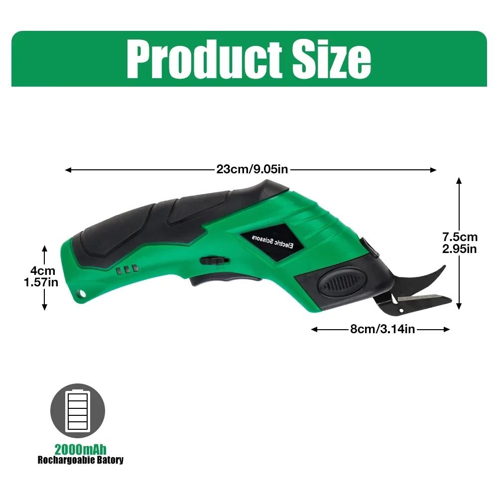 Cordless Electric Scissors USB Rechargeable Fabric And Leather Cutting Tool For Sewing And DIY 7