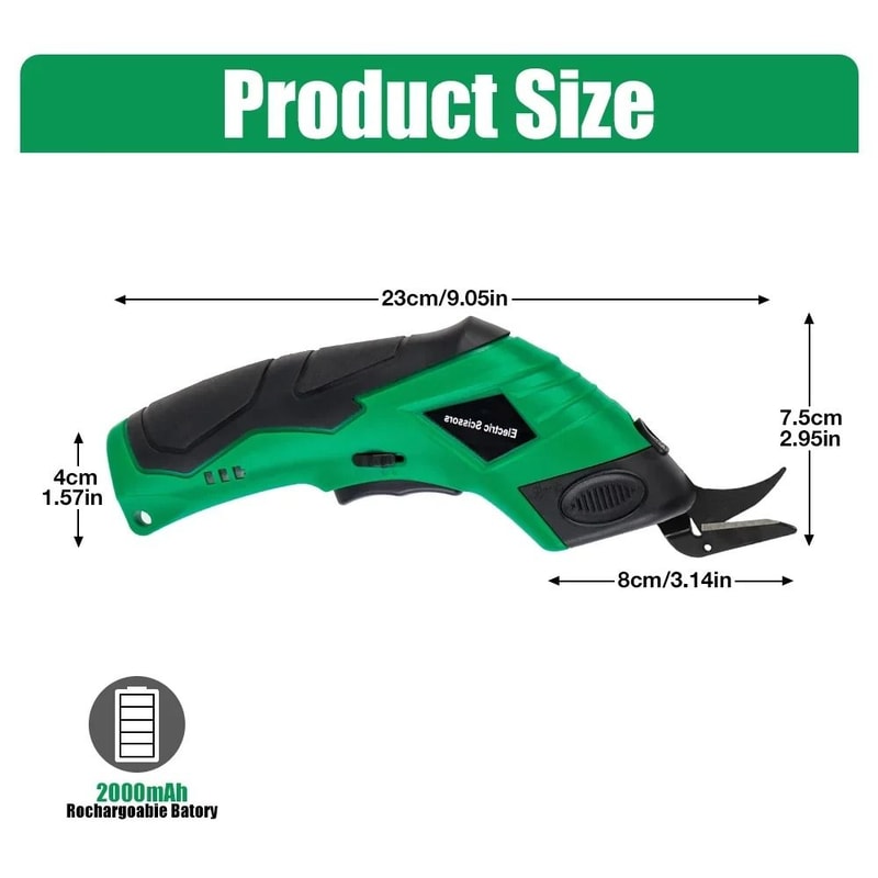 Cordless Electric Scissors USB Rechargeable Fabric And Leather Cutting Tool For Sewing And DIY 7
