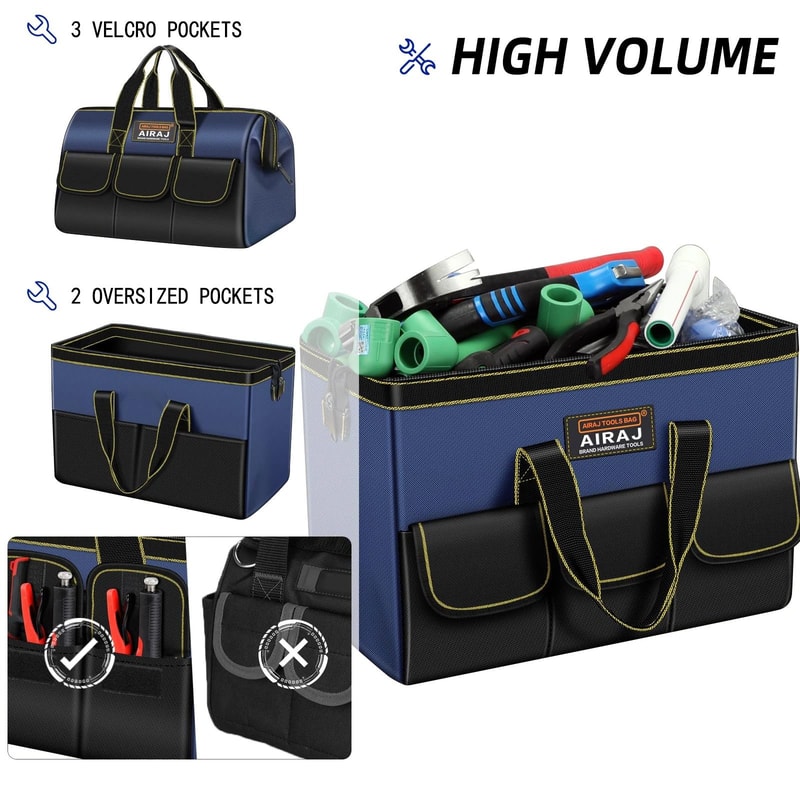 AIRAJ Multifunctional Tool Bag Waterproof Electrician Storage Bag With High Capacity Design 10