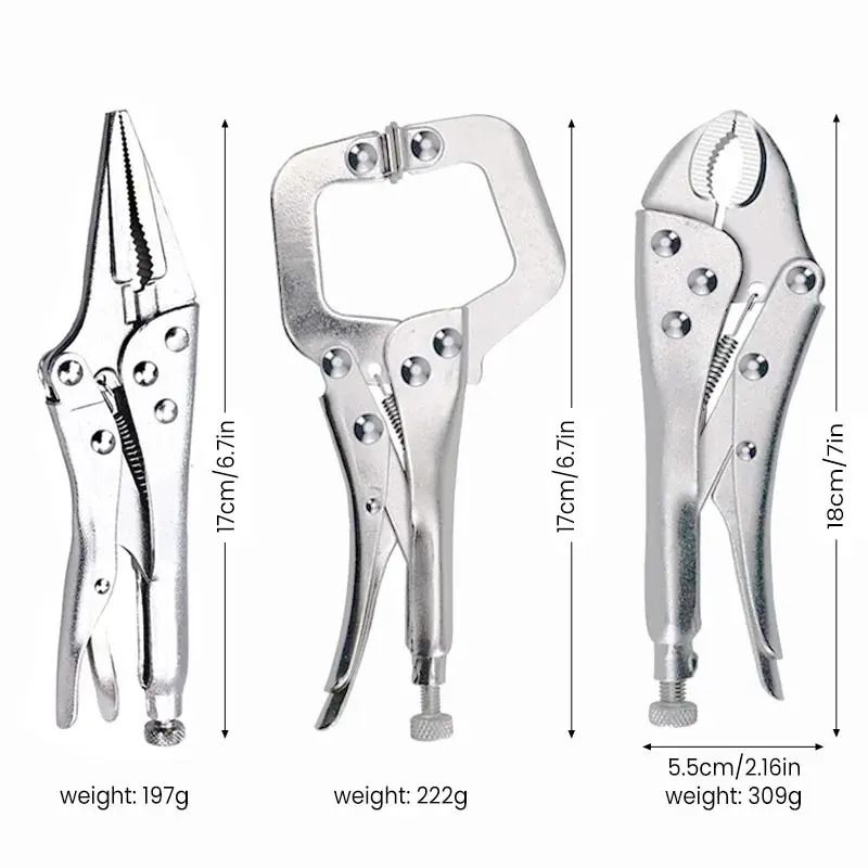 AIRAJ 7 Inch Multifunctional Locking Pliers Carbon Steel Electrician Hand Tool 7