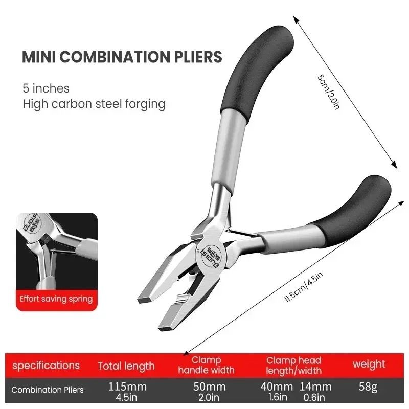Mini Needle Nose Pliers Set Extended Flat Mouth And Oblique Wire Binding Hand Tools 4