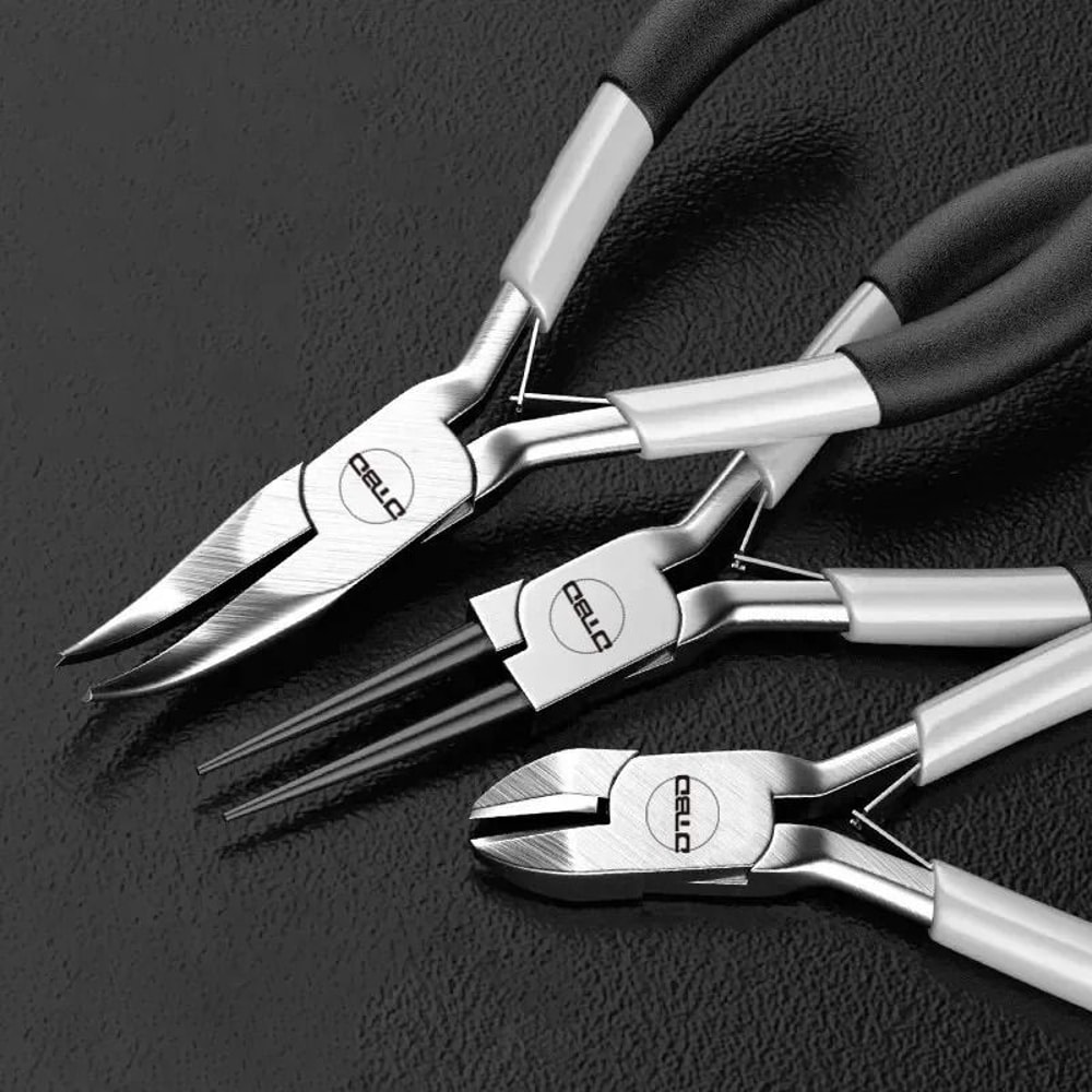 Mini Needle Nose Pliers Set Extended Flat Mouth And Oblique Wire Binding Hand Tools 11