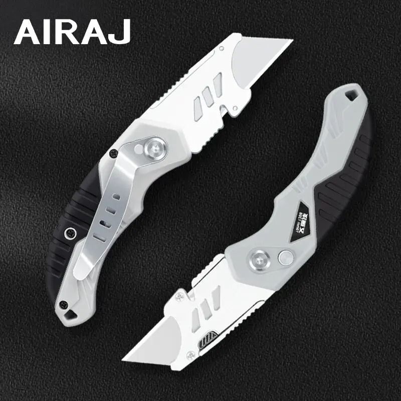 AIRAJ Heavy Duty Retractable Utility Knife Sharp Break Blade Steel Cutter Tool 0