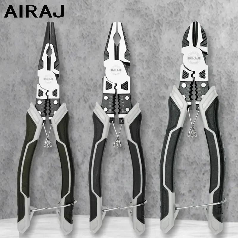 AIRAJ Multifunctional Diagonal Pliers Universal Wire Cutters Anti Slip Electrician Tool 0