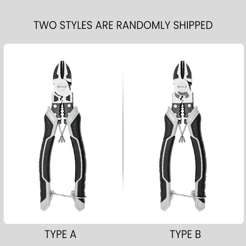 AIRAJ Multifunctional Diagonal Pliers Universal Wire Cutters Anti Slip Electrician Tool 6