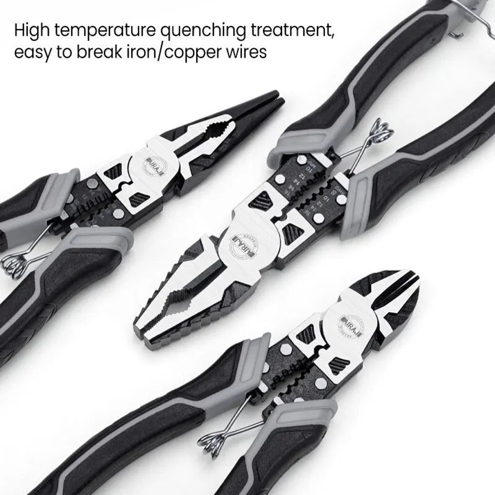 AIRAJ Multifunctional Diagonal Pliers Universal Wire Cutters Anti Slip Electrician Tool 7