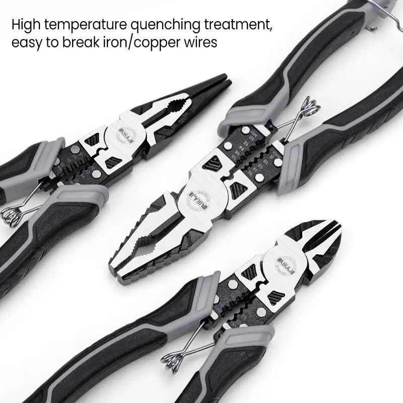 AIRAJ Multifunctional Diagonal Pliers Universal Wire Cutters Anti Slip Electrician Tool 7