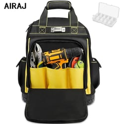 airaj waterproof tool backpack heavy duty tool organizer with rubber base