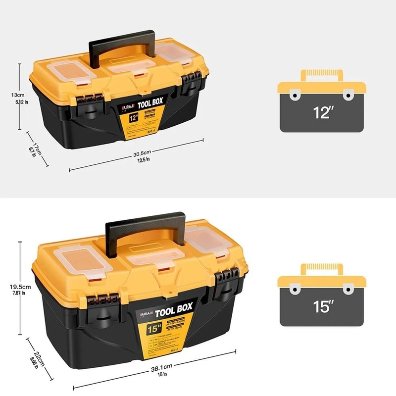 AIRAJ Plastic Hardware Tool Box Thickened Portable Storage Case For Electrician And Carpenter Tools 5