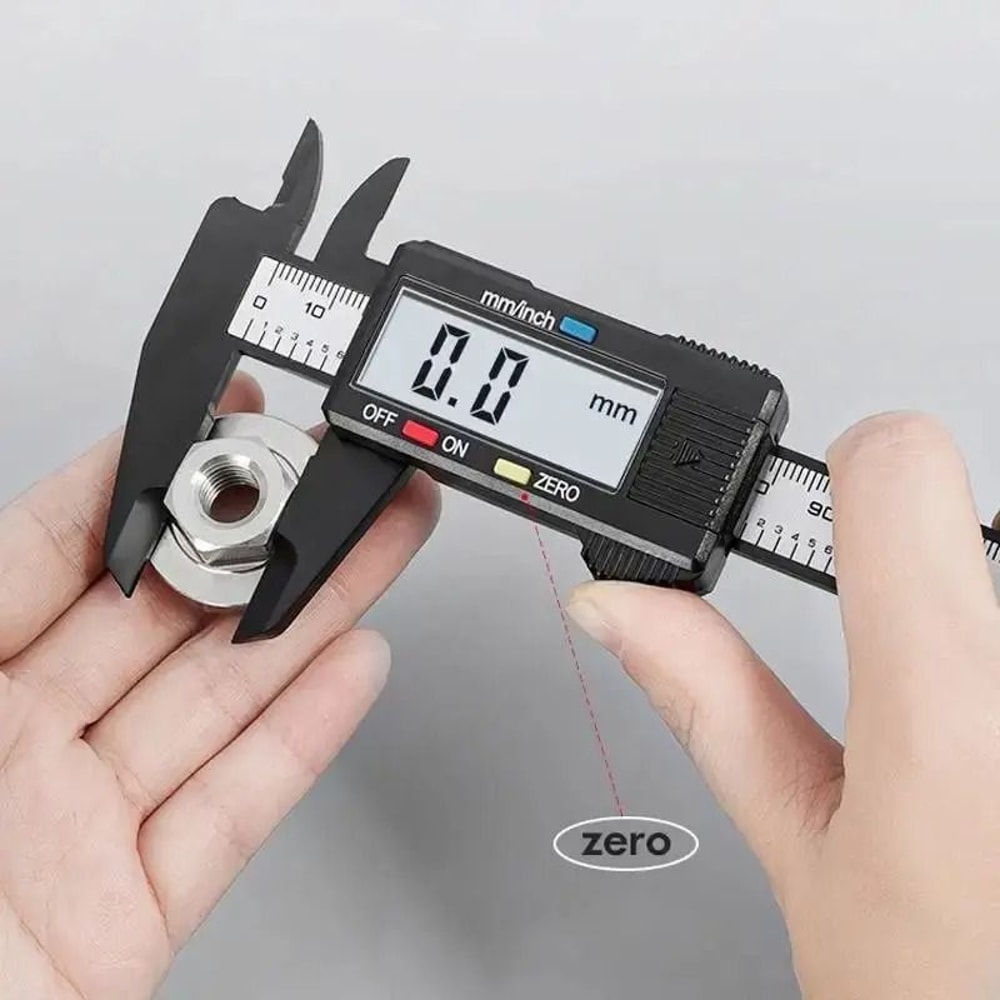 AIRAJ 150mm Digital Vernier Caliper Plastic Measuring Tool With Large LCD Display 2
