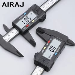 airaj 150mm digital vernier caliper plastic measuring tool with large lcd display