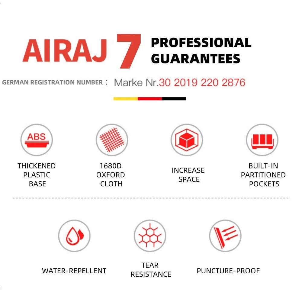 AIRAJ Professional Electrician Tool Bag Heavy Duty Instrument Work Organizer With Belt 11