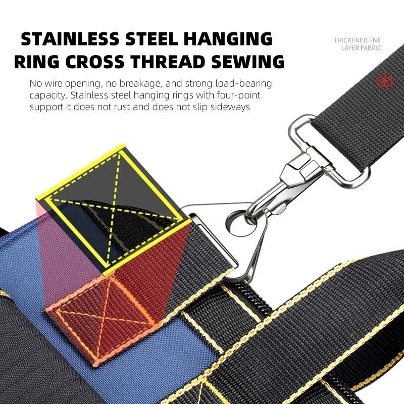 AIRAJ Professional Electrician Tool Bag Heavy Duty Instrument Work Organizer With Belt 7