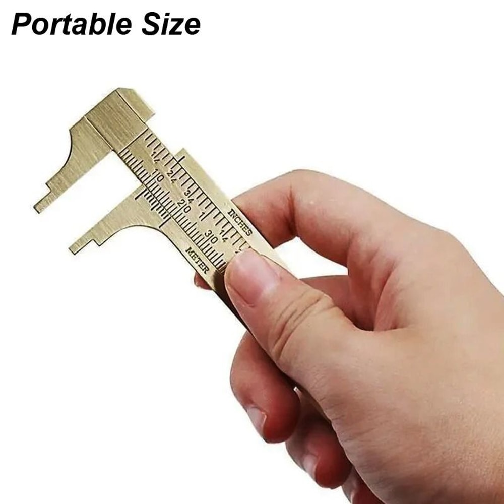 Mini Brass Vernier Caliper Metric And Imperial Measuring Tool For Crafts And DIY 7