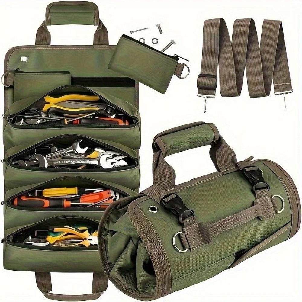 Multi Purpose Tool Bag Professional Roll Up Tool Organizer With Multi Pocket Design 9
