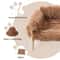 Large Raised Cat Bed Plush Sofa With Wooden Legs Soft Indoor Cat Couch 2