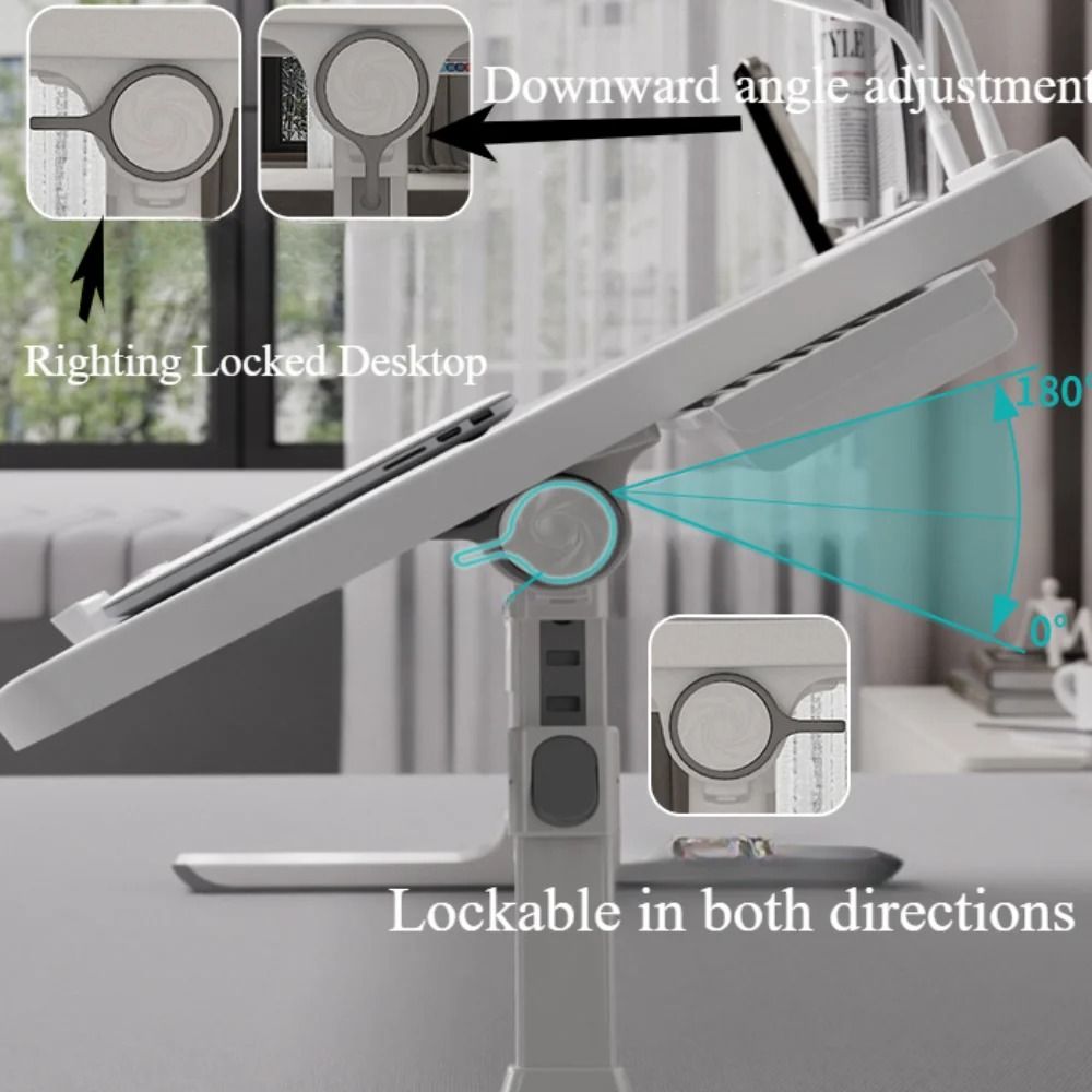 Foldable Laptop Bed Table Adjustable Height And Angle Laptop Tray For Bed And Sofa 3