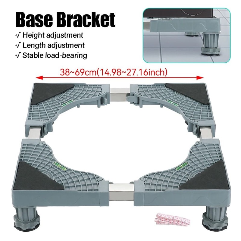 Adjustable Washing Machine Base Stand Stainless Steel Bracket For Washer And Refrigerator 5