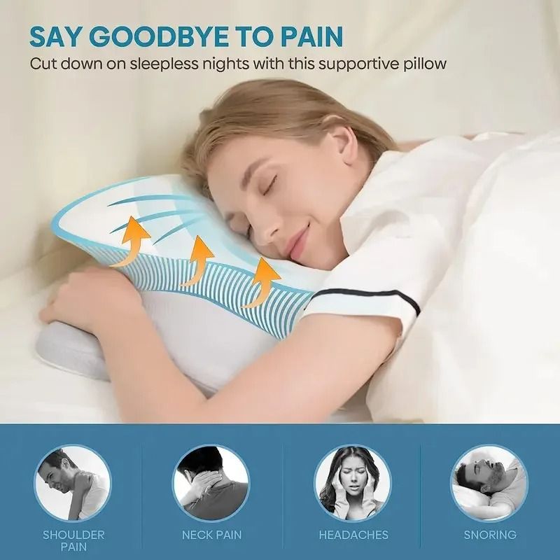 Orthopedic Memory Foam Neck Pillow For Neck And Shoulder Pain Relief 1