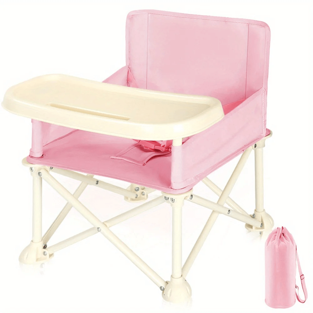Adjustable Baby High Chair with Detachable Cushion and Footrest for Comfortable Feeding