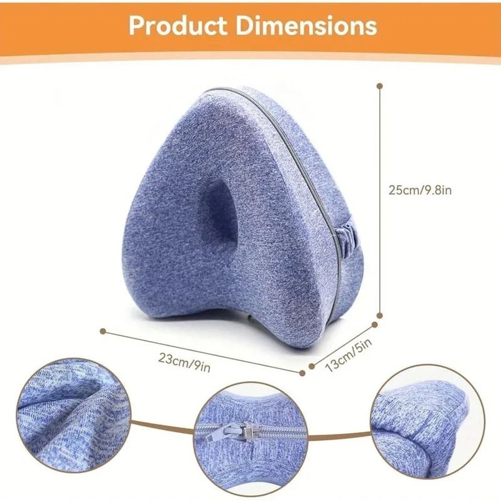 Memory Foam Leg Knee Support Pillow For Side Sleepers And Sciatica Relief 5