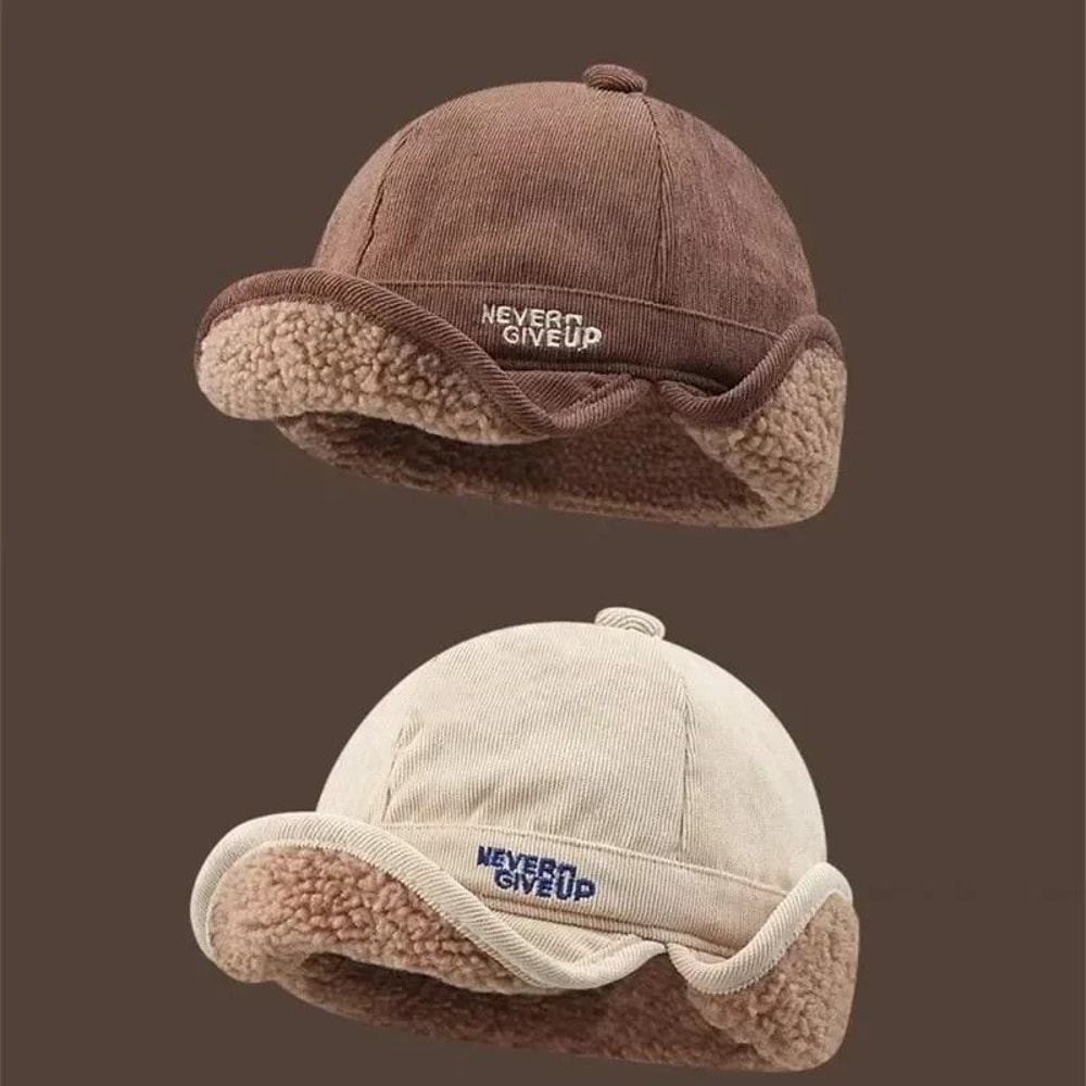 Winter Windproof Fleece Lined Ear Protection Cycling Hat For Cold Weather 7