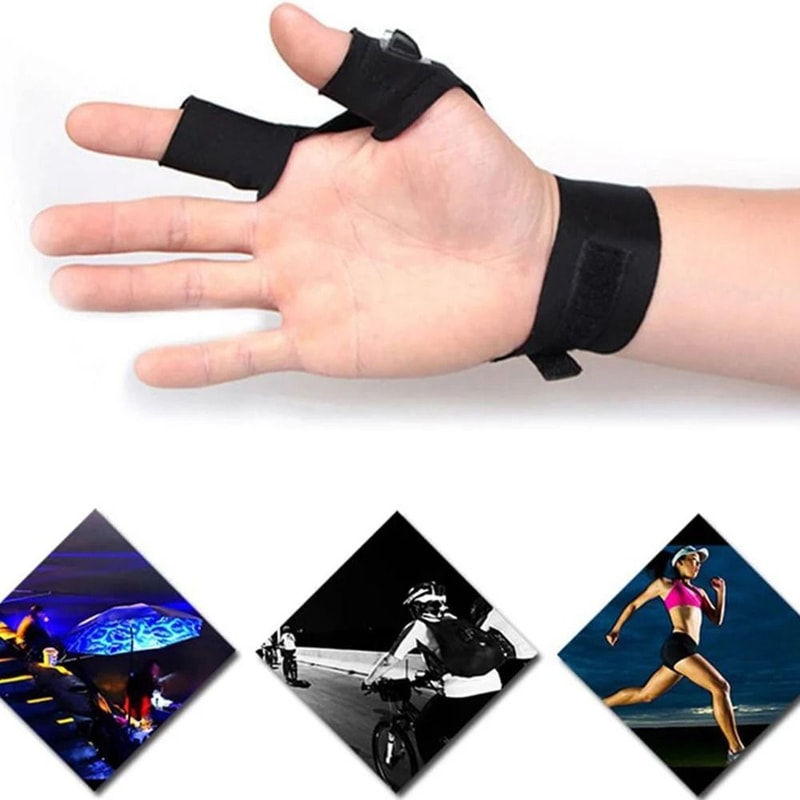 LED Fingerless Lighting Gloves For Outdoor Running And Camping 0