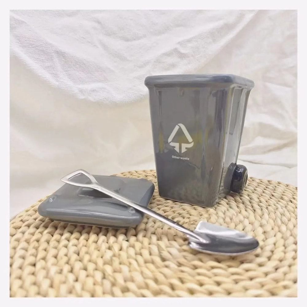 Funny Trash Can Ceramic Mug Cute Kawaii Coffee Cup For Home And Office 5