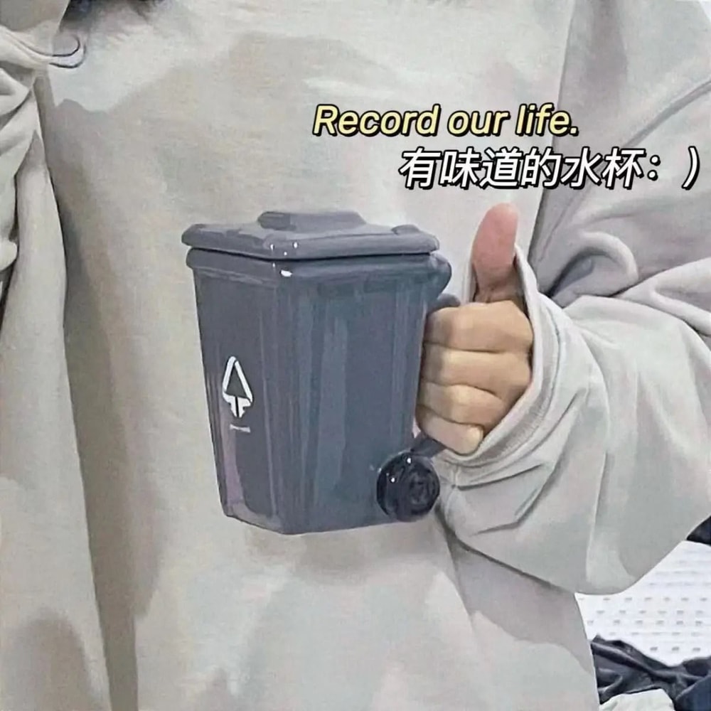 Funny Trash Can Ceramic Mug Cute Kawaii Coffee Cup For Home And Office 6