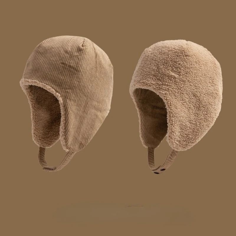 Reversible Wool Winter Hat Windproof Warm Unisex Outdoor Beanie 3