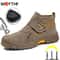 Cow Suede Welding Safety Shoes Anti Puncture Industrial Work Shoes 0