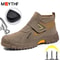 Cow Suede Welding Safety Shoes Anti Puncture Industrial Work Shoes 0