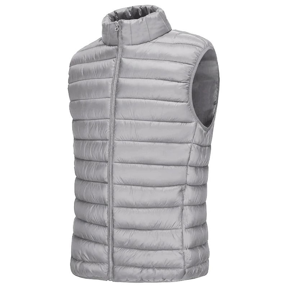 Mens Casual Vest Lightweight Sleeveless Jacket With Zipper And Pockets 3