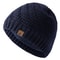 Unisex Knitted Winter Beanie Hat With Plush Fur Lining For Outdoor Wear 3