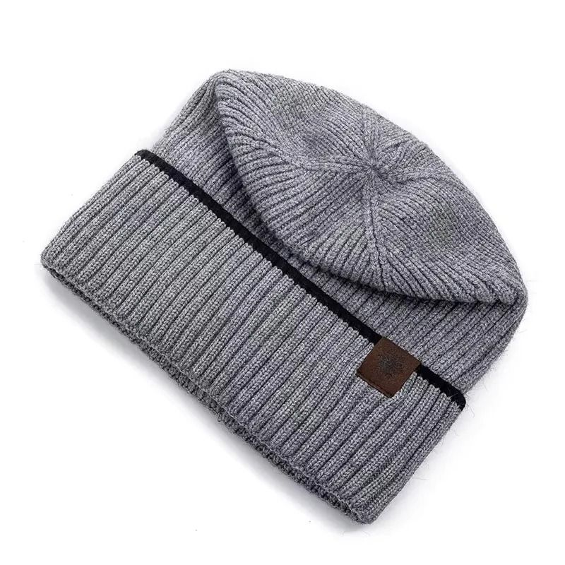 Unisex Winter Fleece Beanie Plush Lined Knitted Warm Hat For Outdoor Use 6