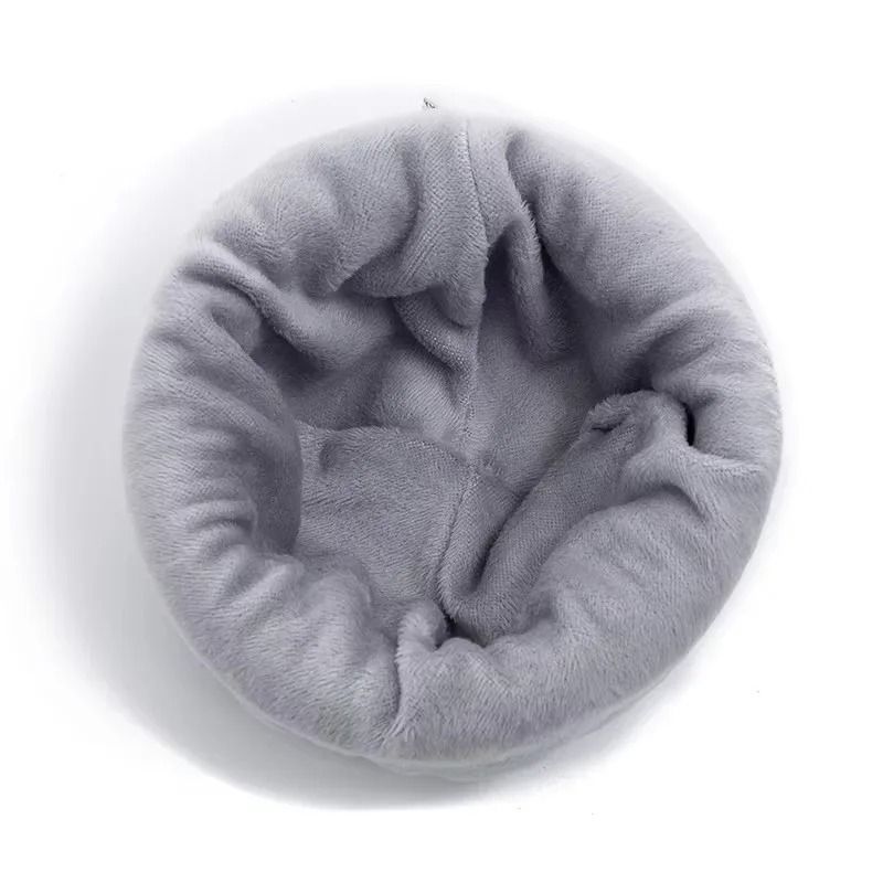 Unisex Winter Fleece Beanie Plush Lined Knitted Warm Hat For Outdoor Use 7