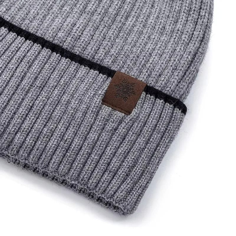 Unisex Winter Fleece Beanie Plush Lined Knitted Warm Hat For Outdoor Use 9