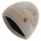 Unisex Plush Lined Winter Beanie Knitted Warm Hat For Outdoor Use 3