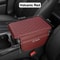 Universal Car Armrest Cushion Quilted Leather Console Pad With Storage 1