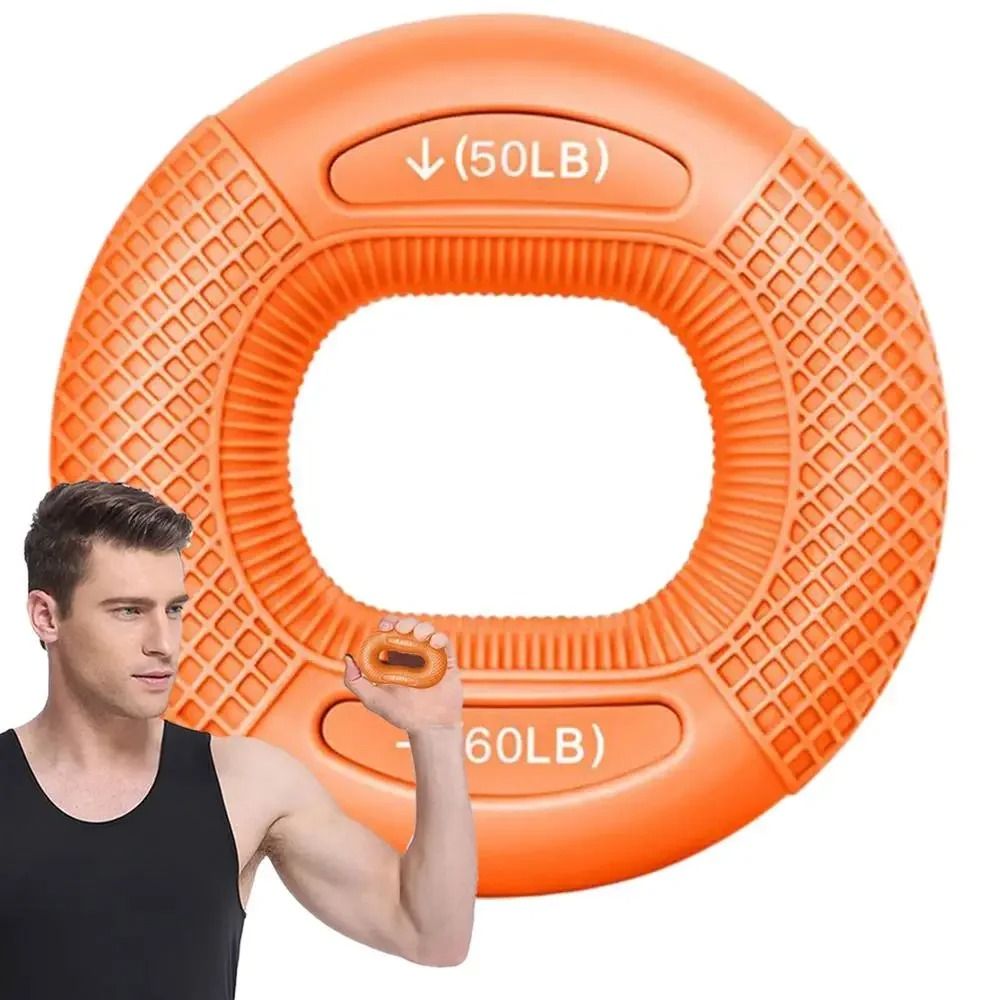 Silicone Finger Grip Strengthener Adjustable Resistance Hand Exercise Ring 5