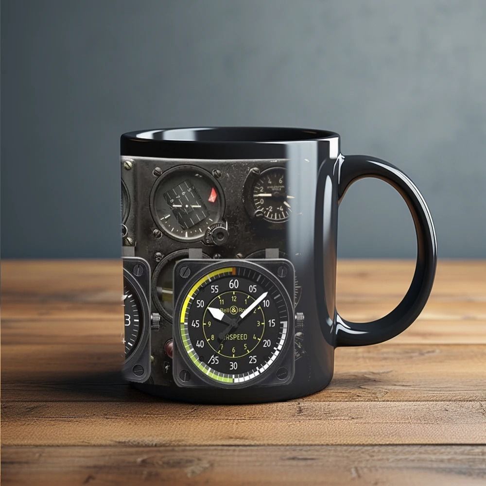 Spaceship Instrument Panel Ceramic Coffee Mug Sci Fi Novelty Cup 0