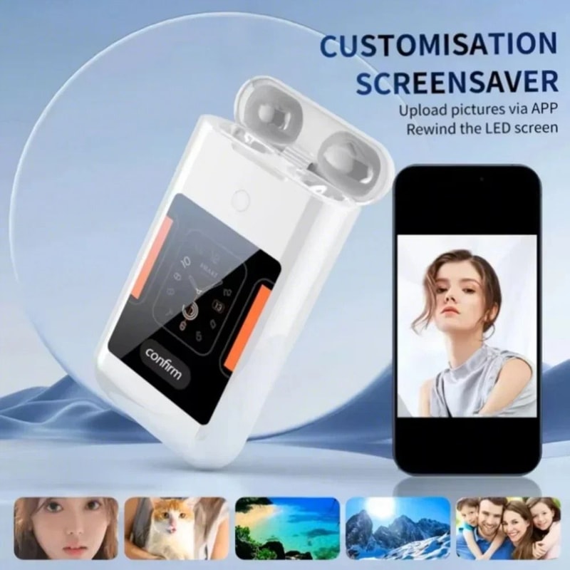 Bluetooth Wireless Earbuds With Touch Screen Charging Case And Power Bank 5