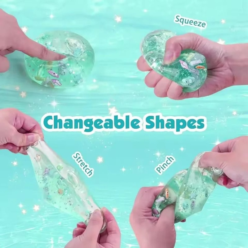 Ocean Squishy Stress Toy Slow Rise Sensory Fidget Cube 4