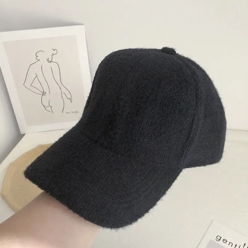 Winter Duckbill Cap Korean Style Solid Color Warm Baseball Hat 1