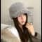 Korean Style Plush Winter Baseball Cap Womens Warm Retro Hat 0