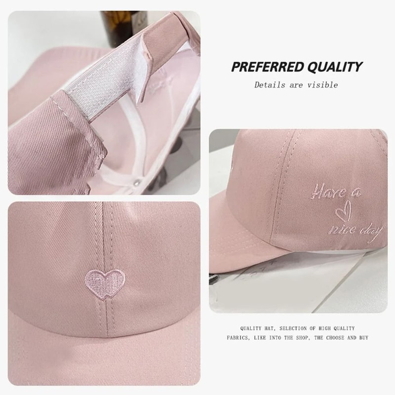 Kids Heart Design Summer Baseball Cap Empty Top Sun Hat 7