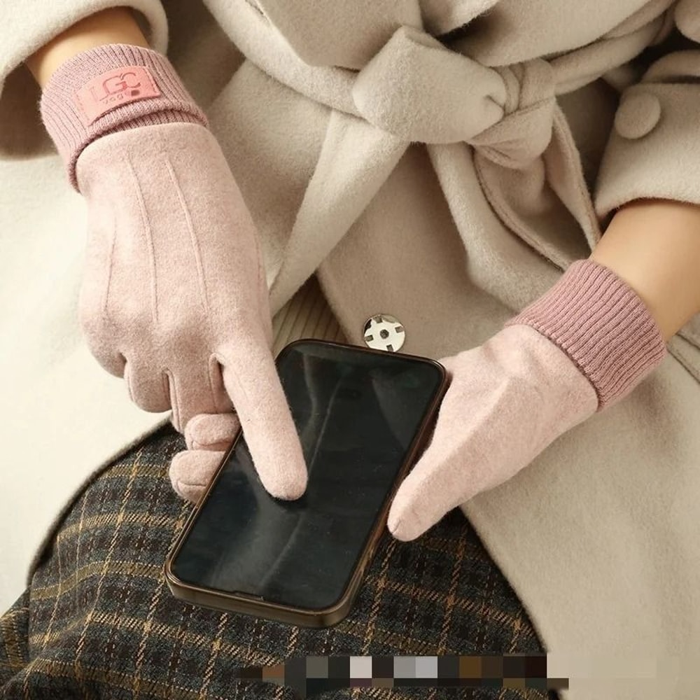 Cashmere Touchscreen Winter Gloves For Women Warm Full Finger 4